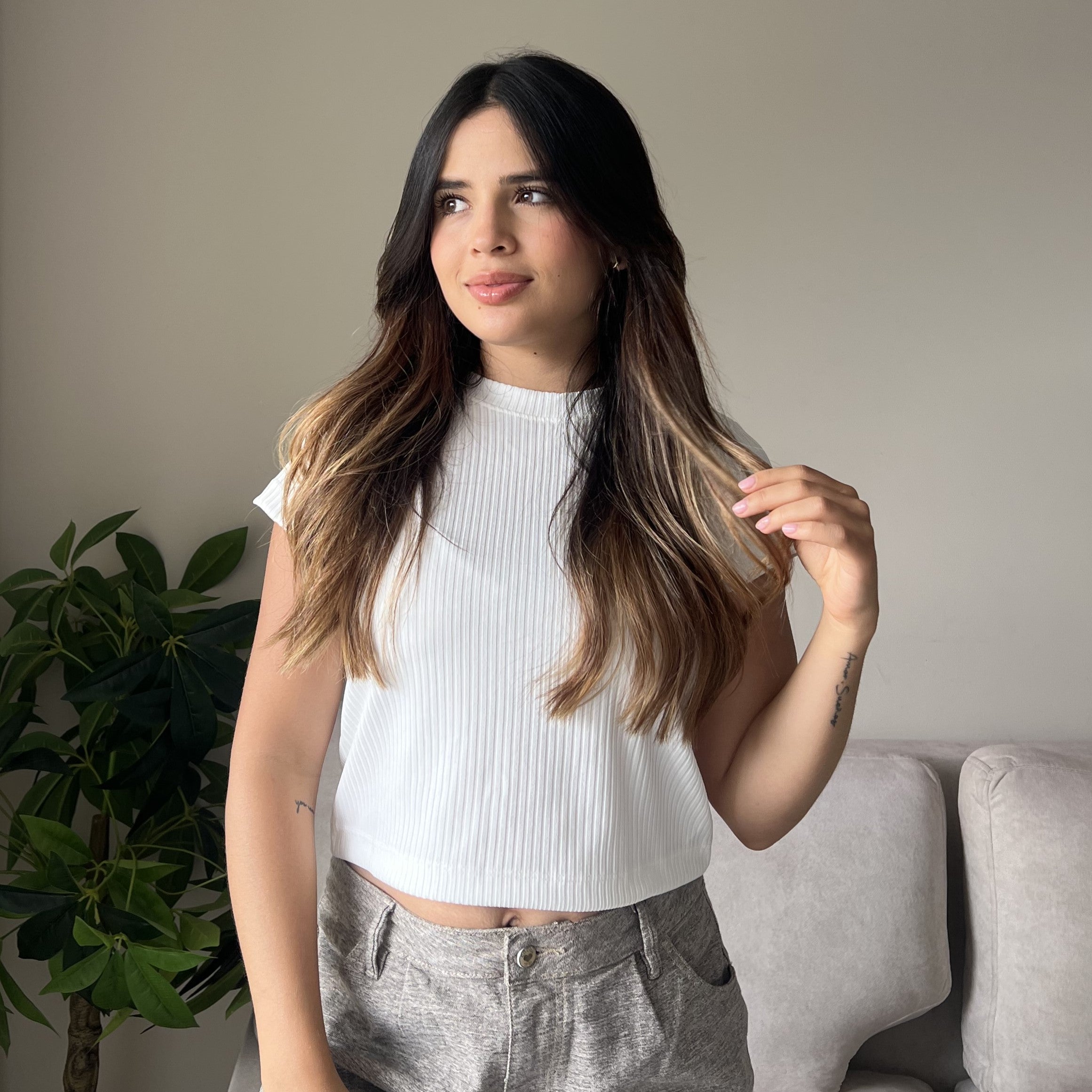 BLUSA TELA ACANALADA 2731